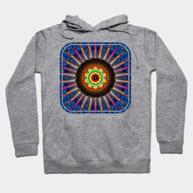 Strange Colorful Eyeball Abstract Geometric Design Hoodie by SpotterArt